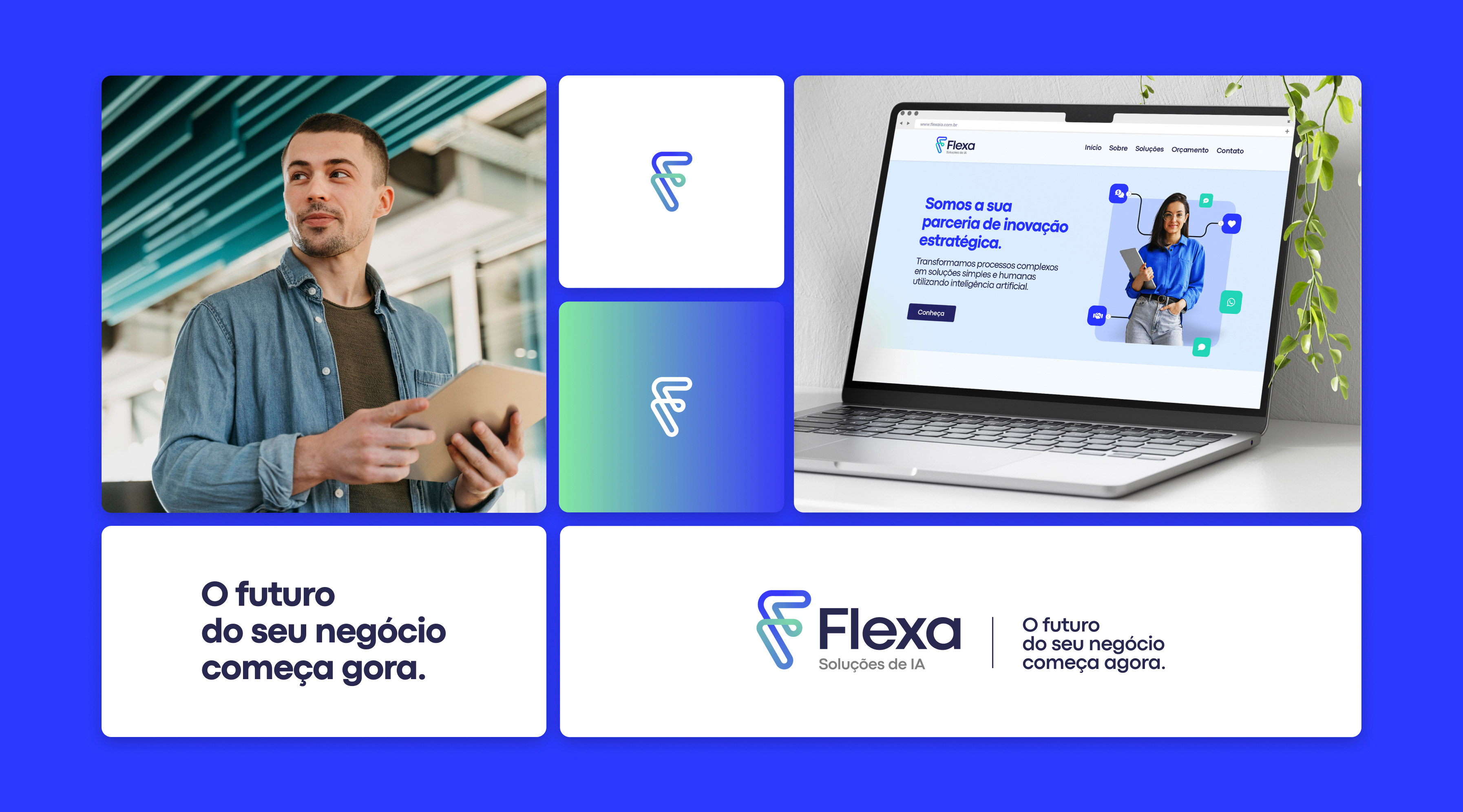Moodboard de logo Flexa