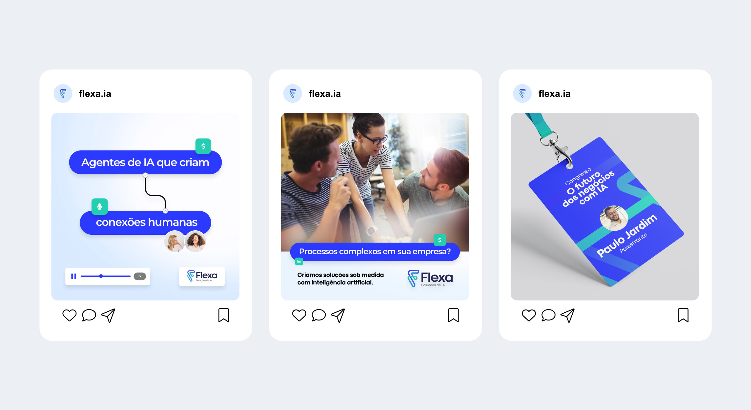 Redes sociais Flexa